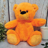 Orange Bear 30cm Custom Message on Feet