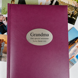 Rose Glamour Album 300 Photos 50x40cm for Grandma with Plaque Inscription