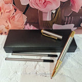 Personalised Silver Ballpoint Pen Set Graduation
