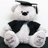 40cm Silver Bear Graduation Gift with Message on Feet