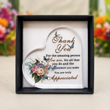 Personalised Thank You Mum Heart Acrylic Keepsake Gift Box