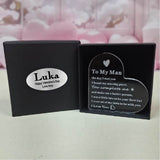 Anniversary Personalised "To My Man" Heart Acrylic Gift Box