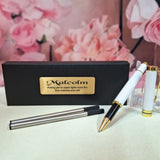Personalised White Ballpoint Pen Set for Teacher