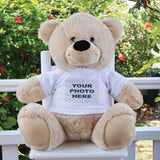40cm Beige Zipper Bear Wedding Photo with Recordable Heart