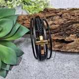 21st Birthday Gold Cross Stacked Bracelet Gift Box with Plaque