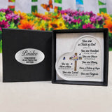 Baptism "You Are a Child of God" Christian Heart Acrylic Gift Box Personalised
