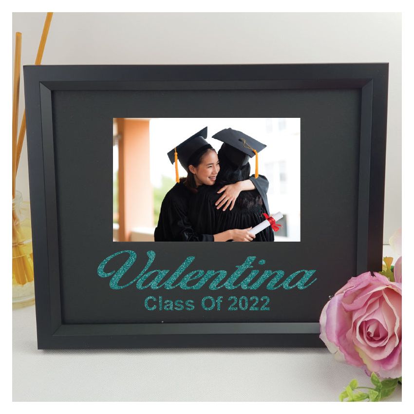 Graduation Personalised Black Photo Frame