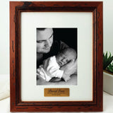 Christening Personalised Mahogany Timber Photo Frame