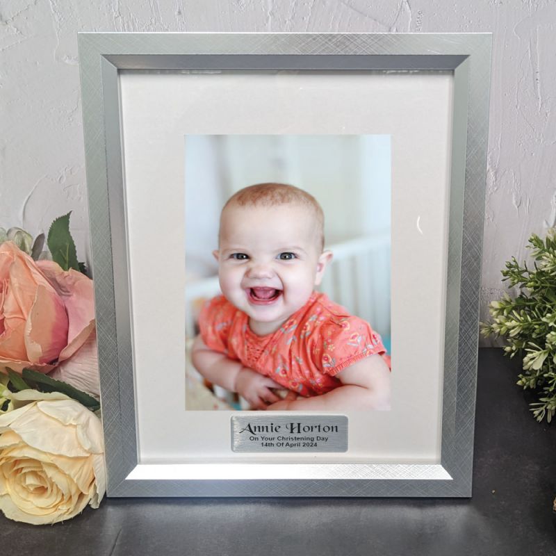 Christening Personalised Silver Photo Frame