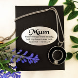 Personalised Circle Diamante Memorial Cremation Ashes Necklace
