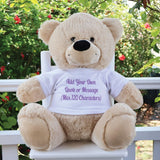 40cm Zipper Bear with Shirt and Message Recorder Heart – Custom Message