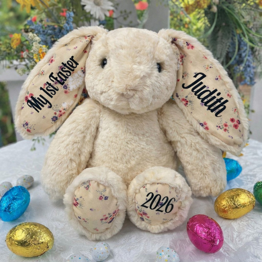 27cm Cream Bunny Easter Personalised Ear and Feet