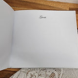 Personalised White Guest Book with Silver Hearts 22x19.5cm – 70th Birthday