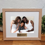 Personalised Natural Timber Photo Frame for Godmother