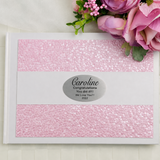 Personalised White Pink Pebble Graduation Guest Book with Custom Plaque
