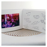 Personalised A5 Retirement Guest and Memory Book – White Book with Blue Glitter
