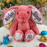 27cm Easter Bunny Plush Toy Personalised on Ears and Feet