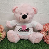 Light Pink Bear 30cm – Personalised 1st Birthday