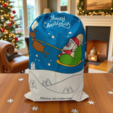 Christmas Santa Sack – Personalised Santa Sleigh Design