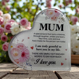 Acrylic Heart Mum Plaque Mothers Day