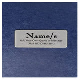 Blue Baptism Album 200 Photos with Plaque Inscription