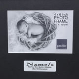 Personalised Baptism 6x4 Black Timber Photo Frame with Message Plaque