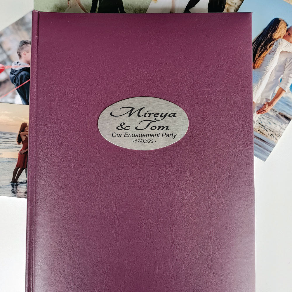 Rose Glamour Album 300 Photos Engagement with Personal Plaque