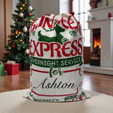 Christmas Santa Sack – Personalised Reindeer Express Design