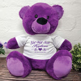 Purple Bear 30cm Get Well Soon Personalised Shirt