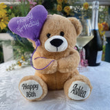 25cm Happy Birthday Balloon Bear – 16th Birthday Message on Feet