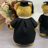 Personalised Graduation Jointed Bear with Hat and Gown