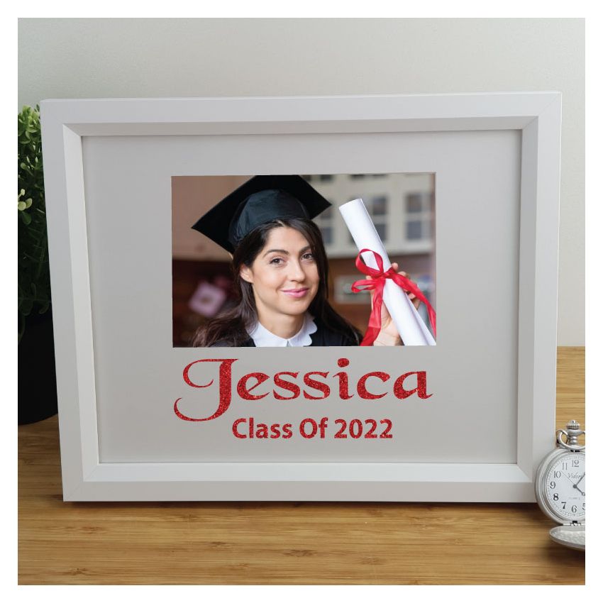 Personalised White Graduation Photo Frame